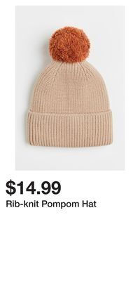 H&M Rib-knit pompom hat offer