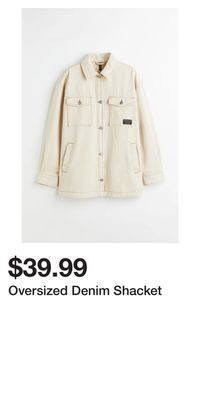 H&M Oversized denim shacket offer