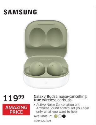 The Source Samsung galaxy buds2 noise-cancelling true wireless earbuds offer
