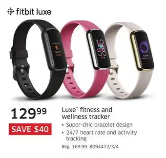 The Source Fitbit luxe luxe fitness and wellness tracker offer