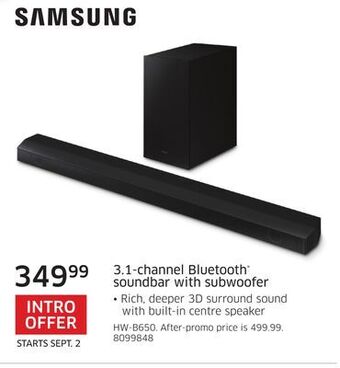The Source Samsung 3.1-channel bluetooth soundbar with subwoofer offer