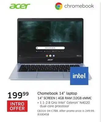 The Source Acer chomebook 14" laptop offer