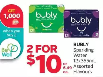 Rexall Bubly sparkling water offer