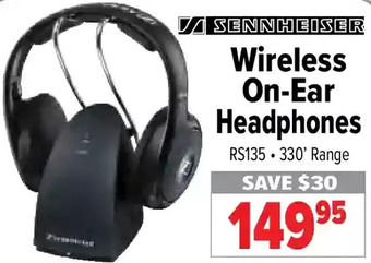 2001 Audio Video Sennheiser wireless on-ear headphones offer