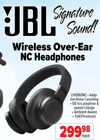 2001 Audio Video Jbl wireless over-ear nc headphones offer