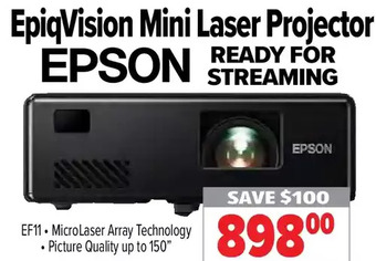 2001 Audio Video Epson epiqvision mini laser projector offer