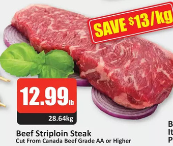 Starsky Beef striploin steak offer