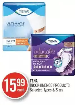 Shoppers Drug Mart Tena incontinence products offer