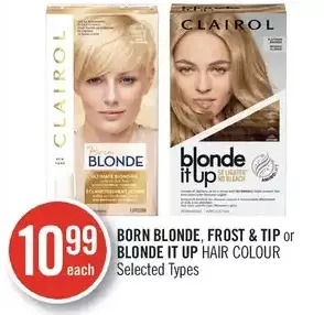 Shoppers Drug Mart Born blonde, frost & tip or blonde it up hair colour offer