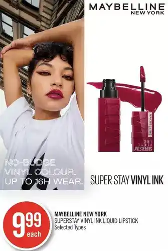Shoppers Drug Mart Maybelline new york superstay vinyl ink liquid lipstick offer