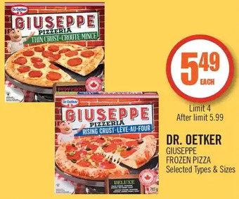 Shoppers Drug Mart Dr. oetker giuseppe frozen pizza offer