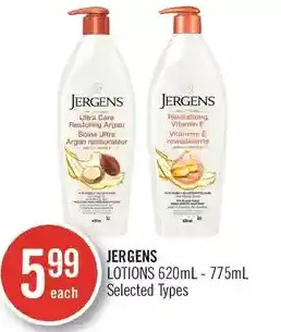 Shoppers Drug Mart Jergens lotions offer