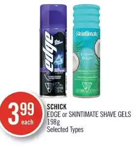 Shoppers Drug Mart Schick edge or skintimate shave gels offer