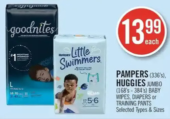 Shoppers Drug Mart Pampers, huggies jumbo baby wipes, diapers or training pants offer