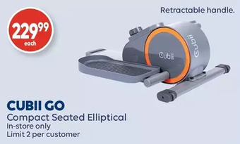 Shoppers Drug Mart Cubii go compact seated elliptical offer