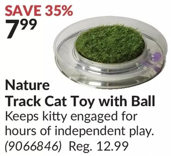 Princess Auto Nature track cat toy with ball offer
