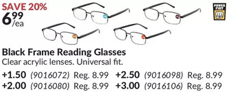Princess Auto Power fist black frame reading glasses +1.50 | +2.00 | +2.50 | +3.00 offer