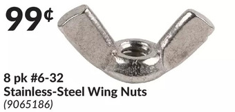 Princess Auto 8 pk #6-32 stainless-steel wing nuts offer