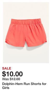 Old Navy Dolphin-hem run shorts for girls offer