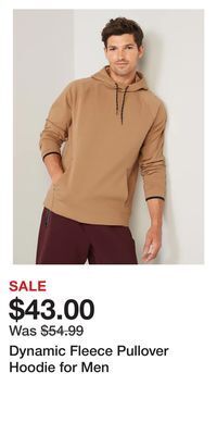 Old Navy Dynamic fleece pullover hoodie for men offer