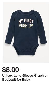Old Navy Unisex long-sleeve graphic bodysuit for baby offer