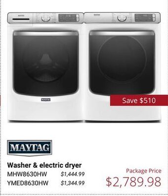 Canadian Appliance Source Maytag washer & electric dryer offer