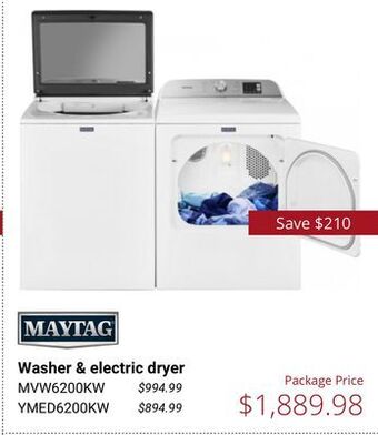 Canadian Appliance Source Maytag washer & electric dryer offer