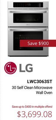 Lg 30 self clean microwave wall oven