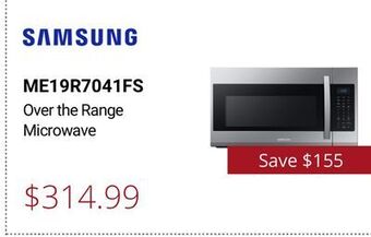 Canadian Appliance Source Samsung over the range microwave offer