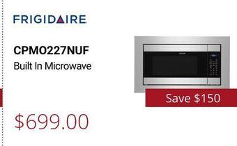 Canadian Appliance Source Frigidaire built in microwave offer