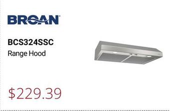 Canadian Appliance Source Broan range hood offer