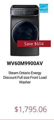 Canadian Appliance Source Samsung steam ontario energy discount full size front load washer offer