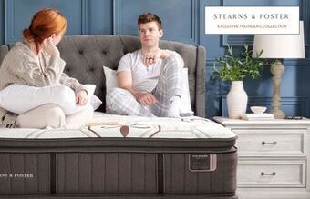 The Brick Stearns & foster founders collection crystal palace pillowtop king mattress set offer