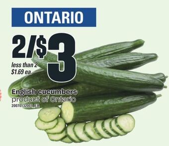 Independent City Market English cucumbers offer