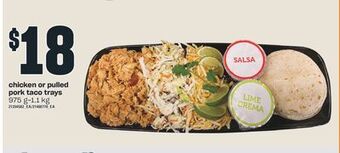 Independent City Market Chicken or pulled pork taco trays, 975 g-1.1 kg offer