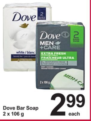 Pharmasave Dove bar soap offer