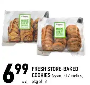 Coppa's Fresh Market 44
pizza buns 669999
each
fresh store-baked
cookies assorted varieties,
pkg of 18 offer