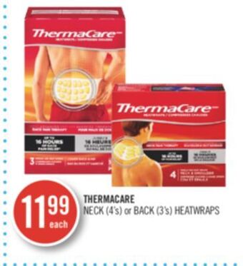 Shoppers Drug Mart Thermacare neck 4's or back 3's heatwraps offer