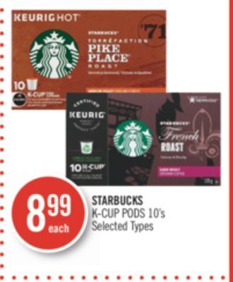 Shoppers Drug Mart Starbucks k-cup pods offer