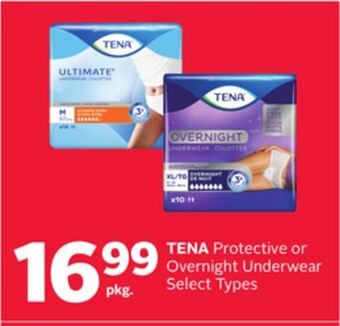 Rexall Tena protective or overnight underwear offer