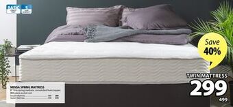 JYSK Mensa spring mattress offer