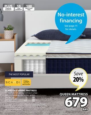 JYSK Scandi blu spring mattress offer