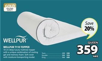 JYSK Wellpur t110 topper offer