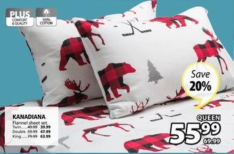JYSK Kanadiana flannel sheet set offer