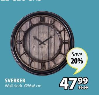 JYSK Sverker wall clock offer