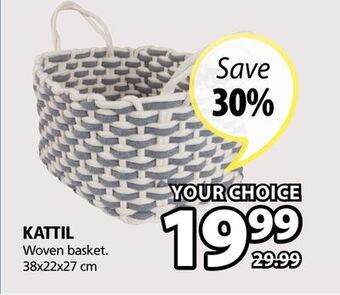 JYSK Kattil woven basket offer