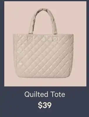 Joe Fresh Quilted tote offer