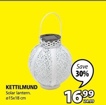 JYSK Kettilmund solar lantern offer