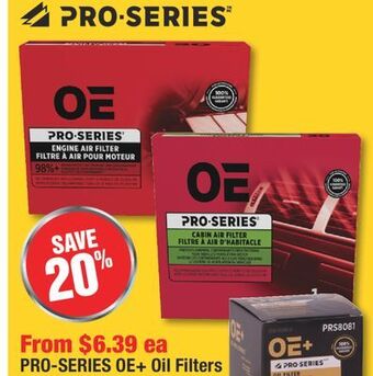 PartSource Pro-series oe + oil filters offer