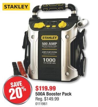 PartSource Stanley 500a booster pack offer